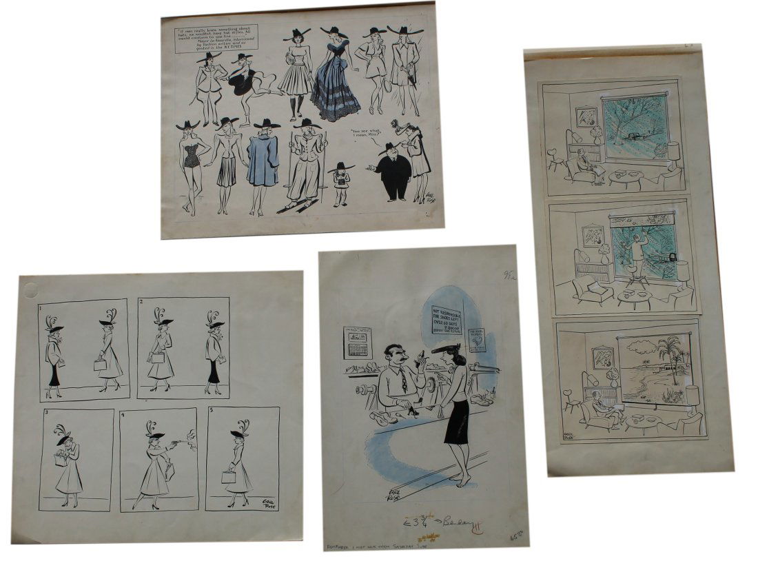 Carl Rose Original Illustrations, Collection of 4 (1 of 6)