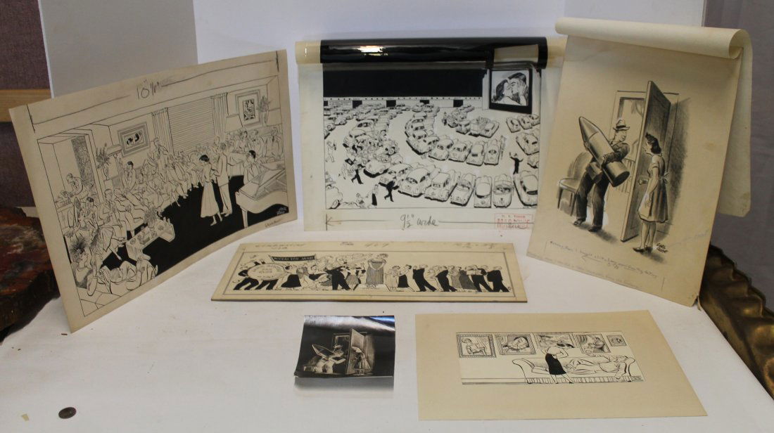 Carl Rose Original Illustrations, collection of 6 (1 of 14)