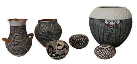 Collection 6 Signed Native American Pottery Pieces (1 of 6)