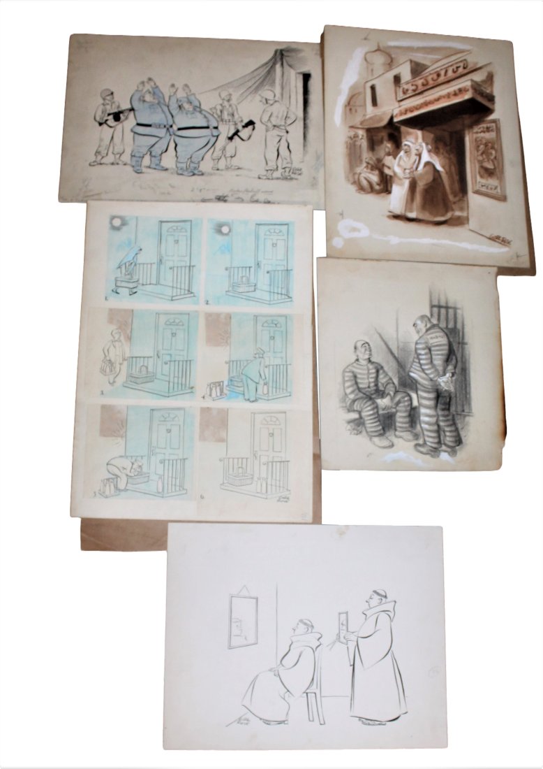 Collection of 5 Original Carl Rose Illustrations (1 of 6)