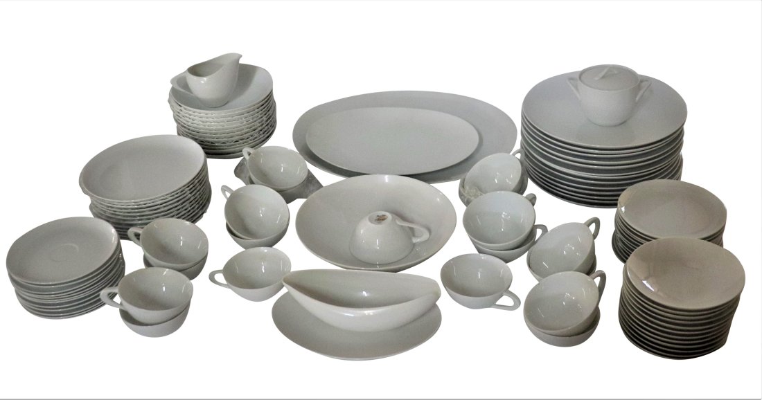 Sango Fine China Dinner set All white (1 of 2)