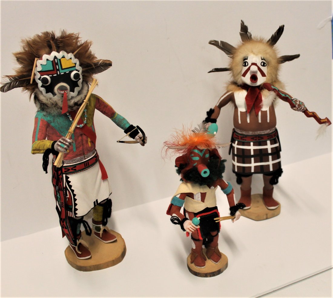 Collection 3 Kachina Dolls Signed (1 of 7)