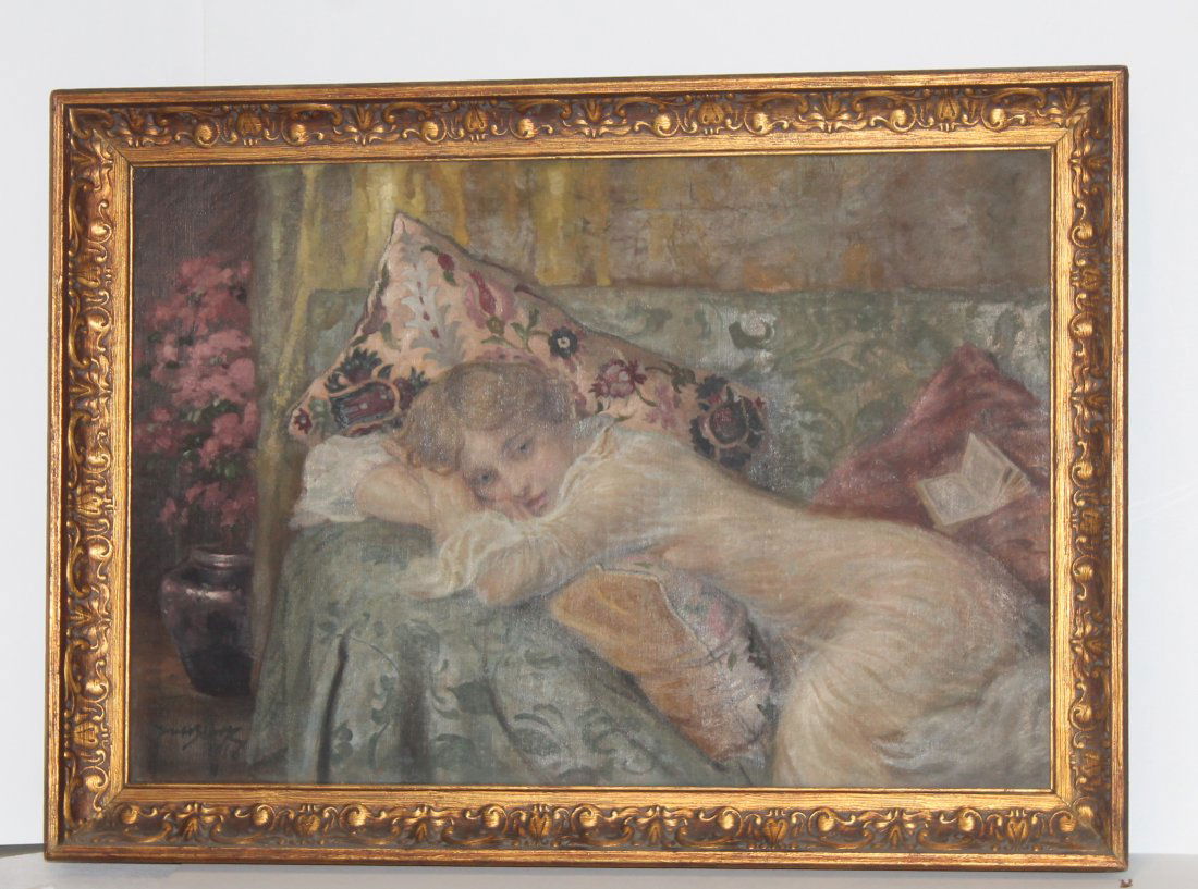 Antique Victorian Oil Painting Signed (1 of 7)