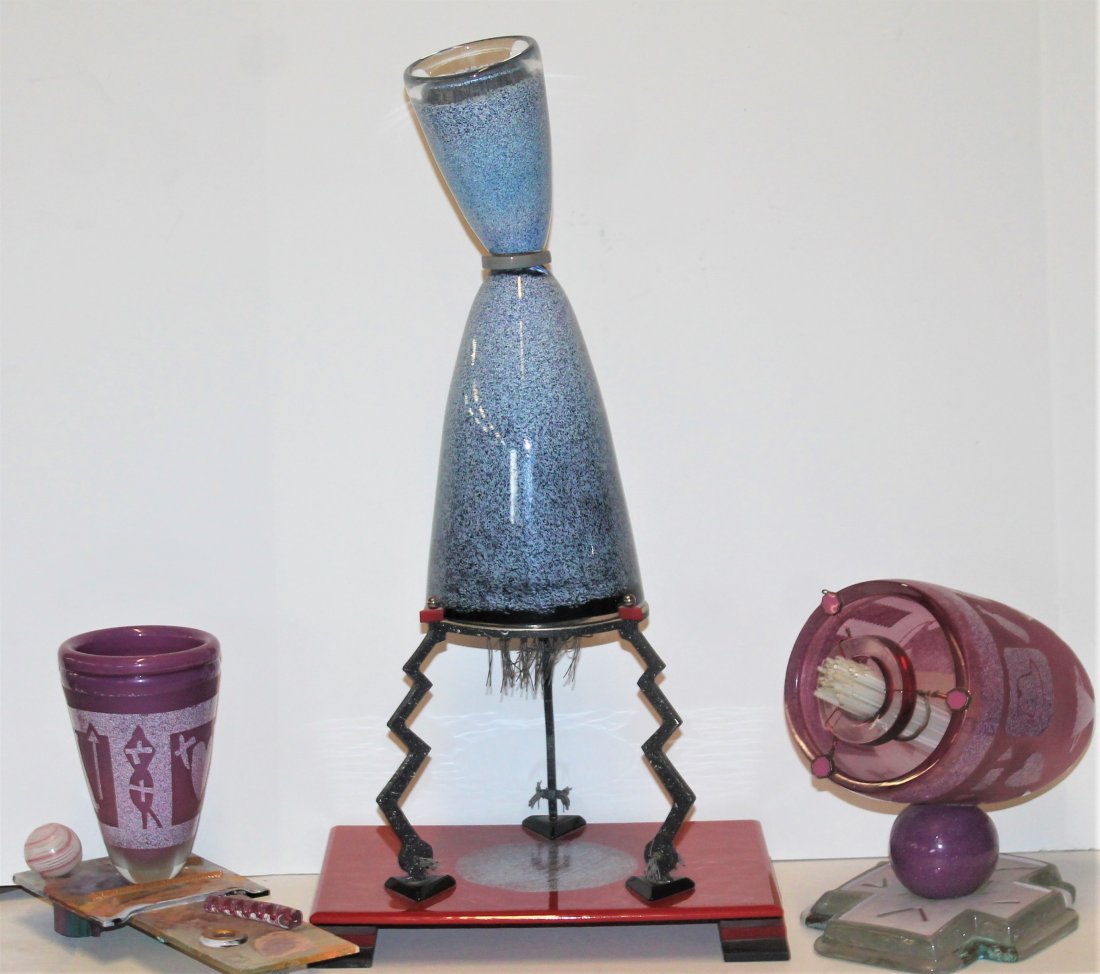 Modernist Abstract 3 Piece art glass Sculptures-Pizzichillo (1 of 10)