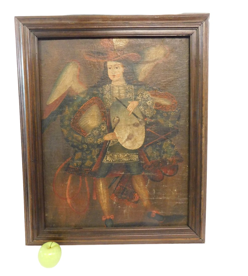 17th Century Painting of a Musician (1 of 4)