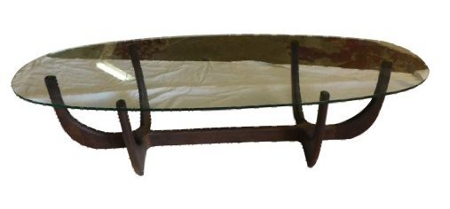 MCM Glass Top Adrian Pearsall Style Coffee Table (1 of 5)