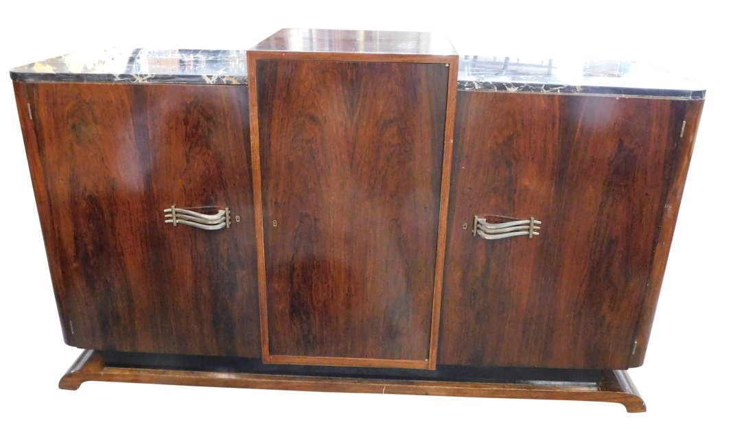 Art Deco Marble Top Credenza (1 of 4)