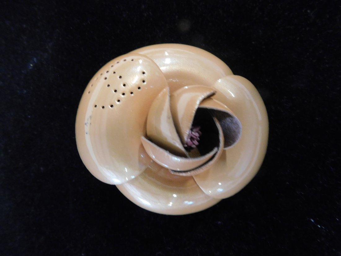 Vintage Chanel Camelia Flower Brooch (1 of 6)