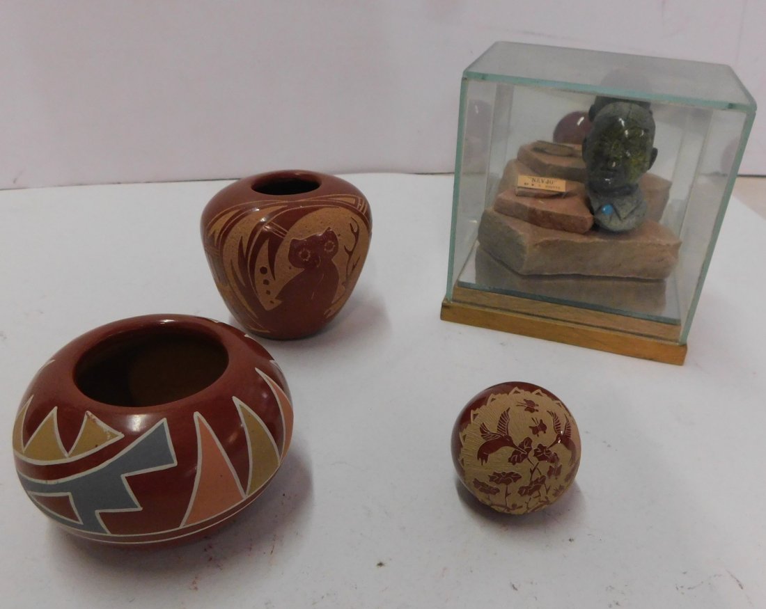 Native American Signed Pottery Pieces (1 of 10)