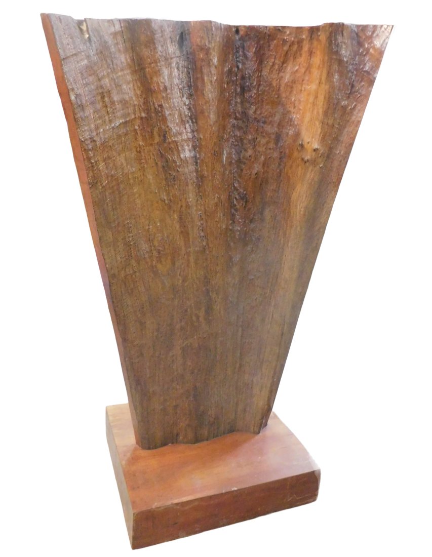 Signed 7 foot Tall Wood Carved Sculpture (1 of 6)
