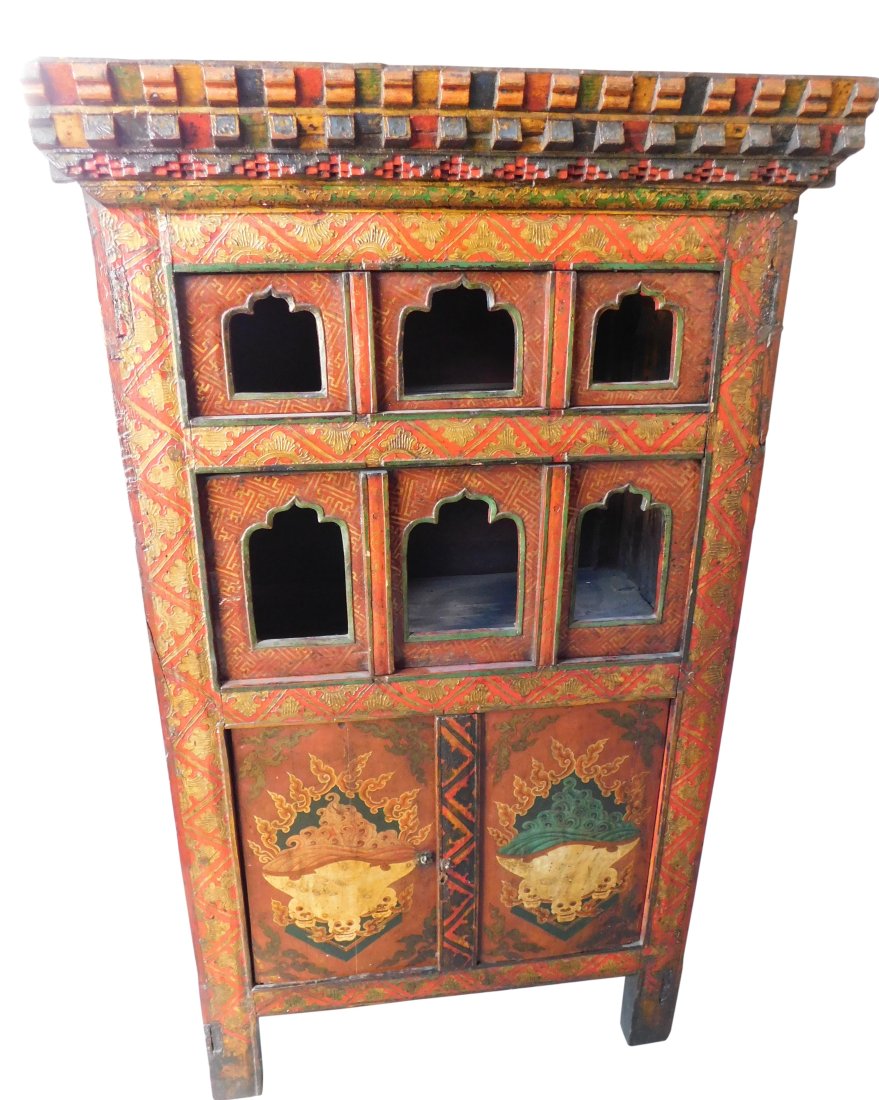 Antique Tibetan Chosom Altar Cabinet (1 of 9)