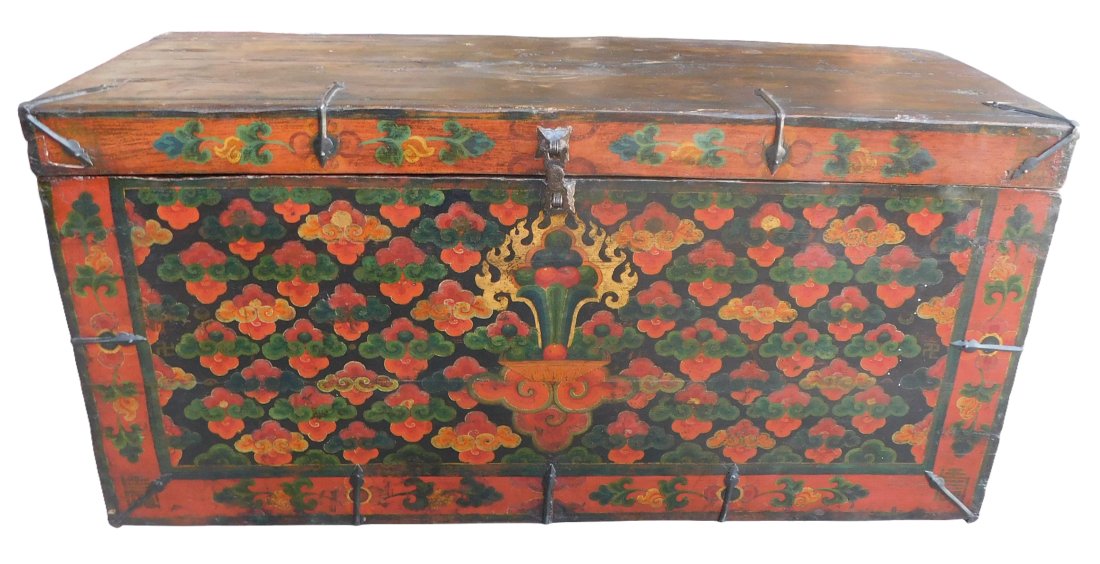 Tibetan Hand Painted Trunk (1 of 8)