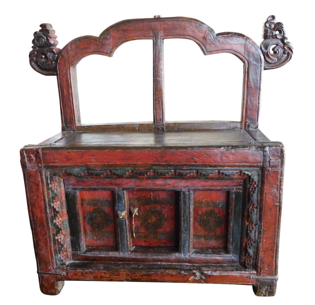 Hand Painted Tibetan Small Offering Altar Table (1 of 7)