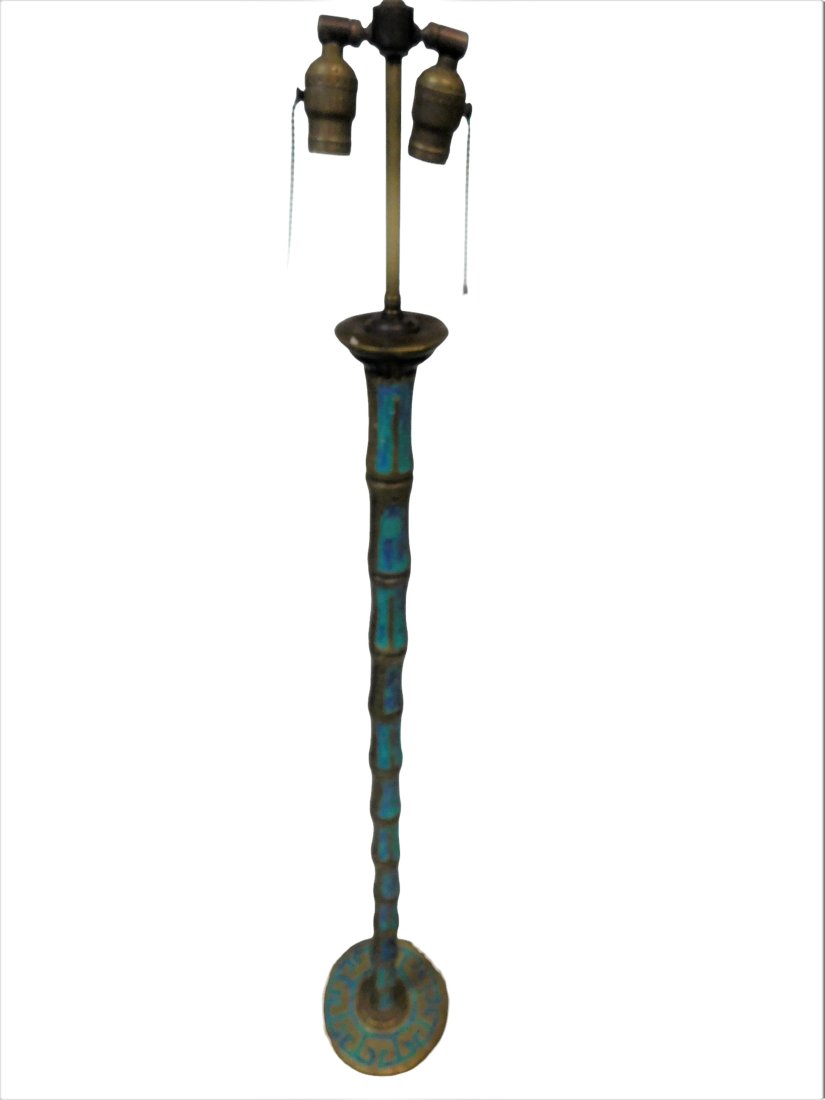 Bronze and Enamel Mendoza Style Floor Lamp (1 of 7)