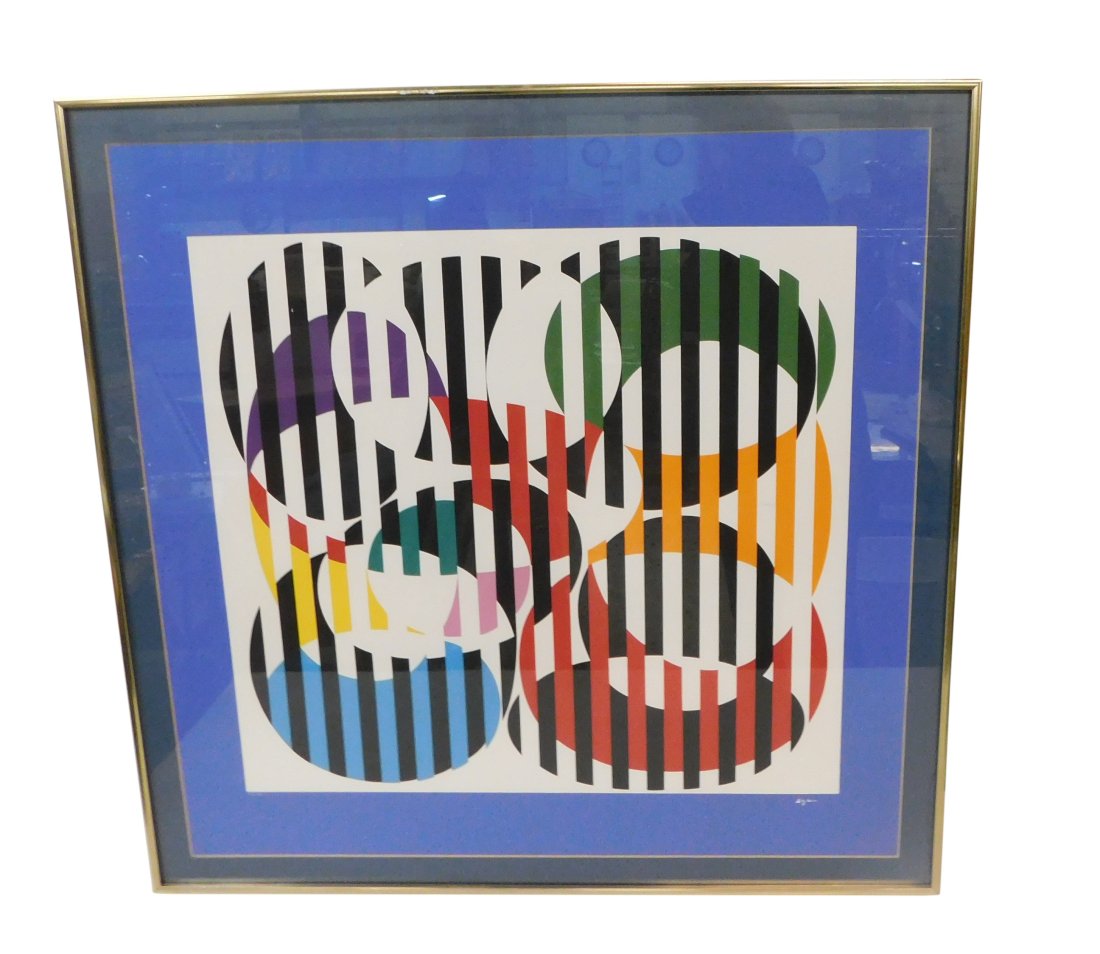 Abstract Lithograph by Yaacov Agam (1 of 6)