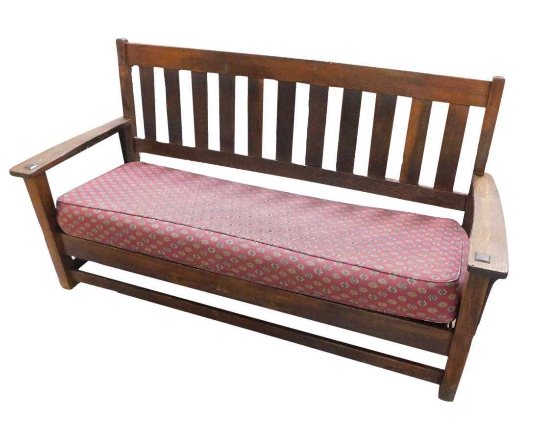 Limbert Arts & Crafts Mission Oak Antique Craftsman Settee Signed (1 of 8)