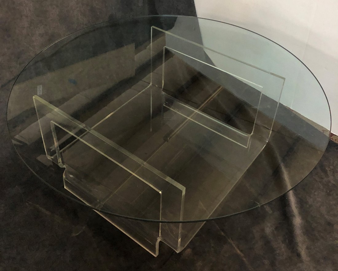 MCM Lucite & Glass Coffee Table (1 of 5)
