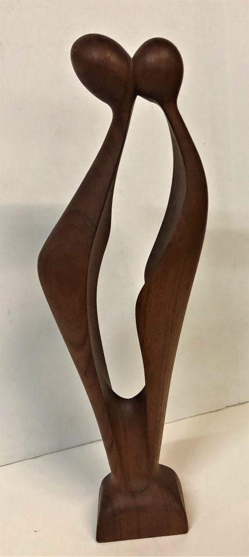 Danish Modern Teak Sculpture by Simon Randers (1 of 6)