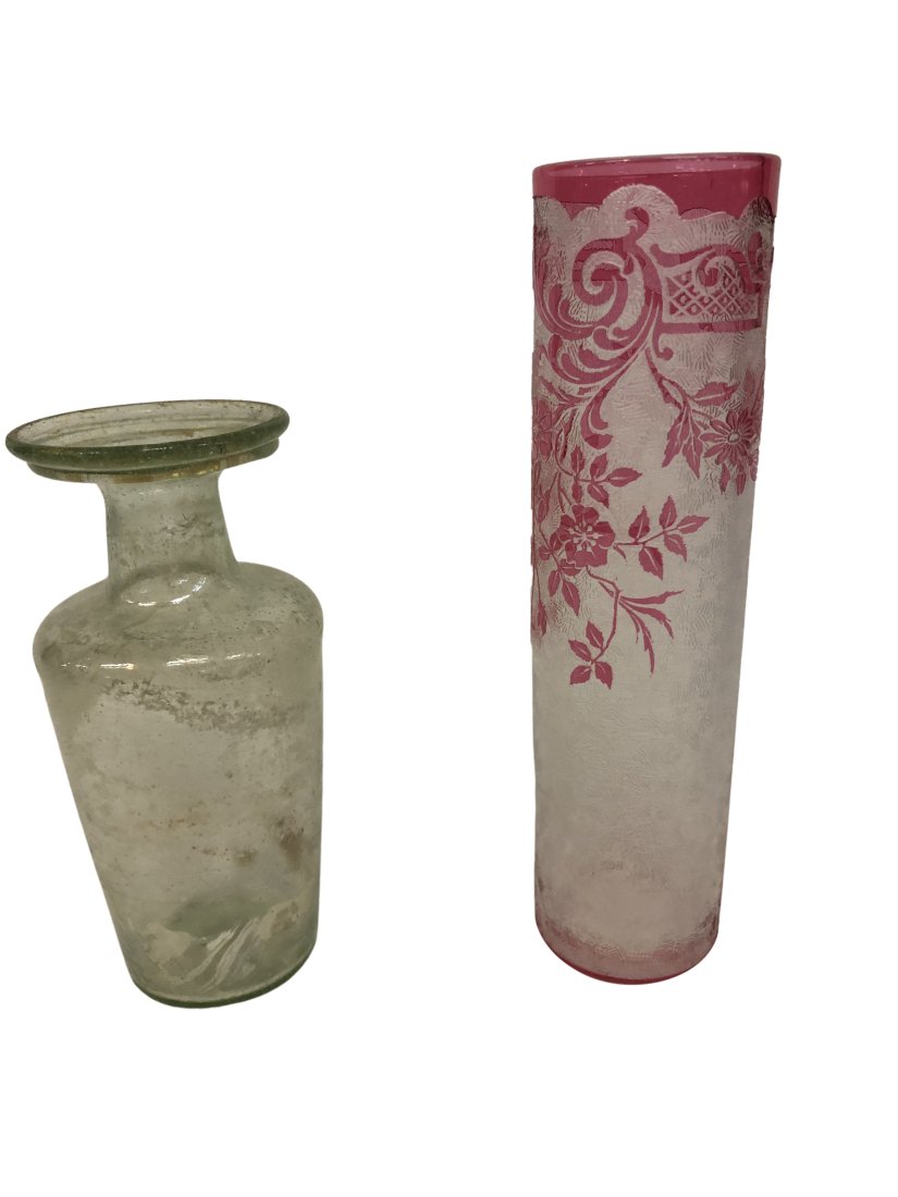 Antique Val Saint Lambert Acid Etched Vase (1 of 6)