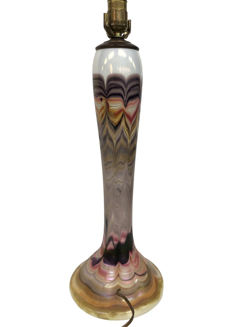 Drew Smith Signed Blown Glass Table Lamp. (1 of 6)