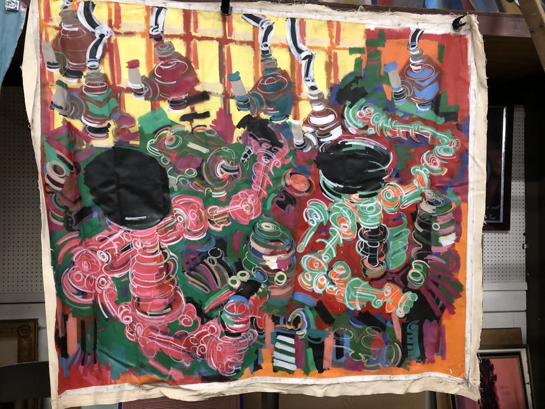 Jef Bretschneider Unsigned Abstract Painting (1 of 2)