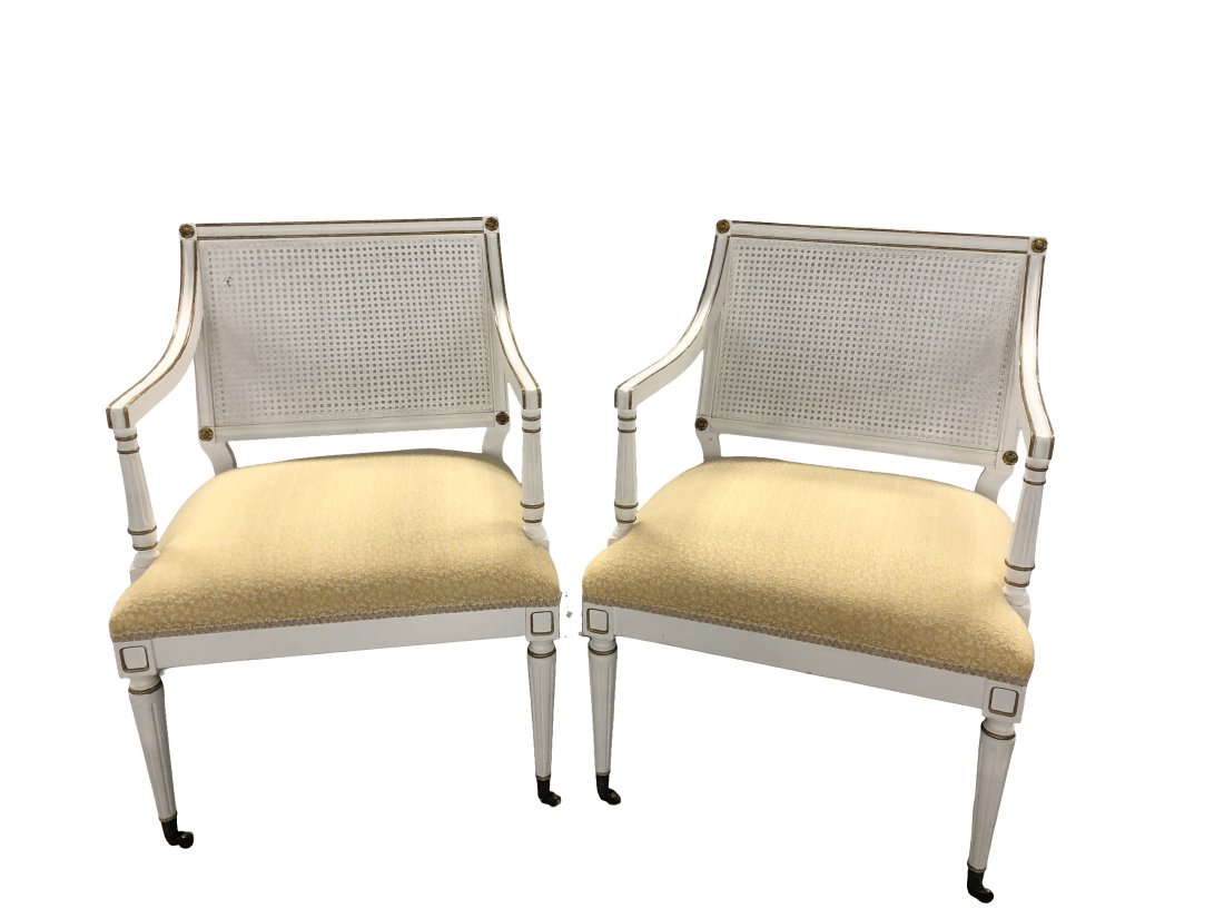 Maison Jansen Style Cane Back Chairs (1 of 4)