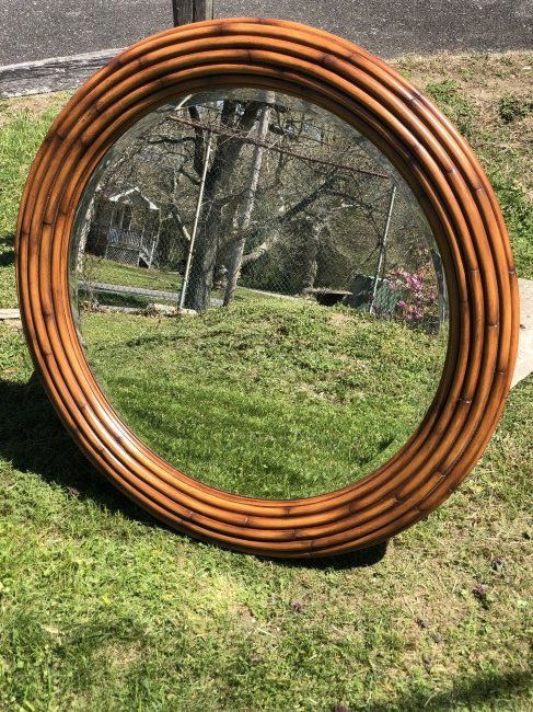 Bamboo Round Mirror , Ethan Allen (1 of 4)