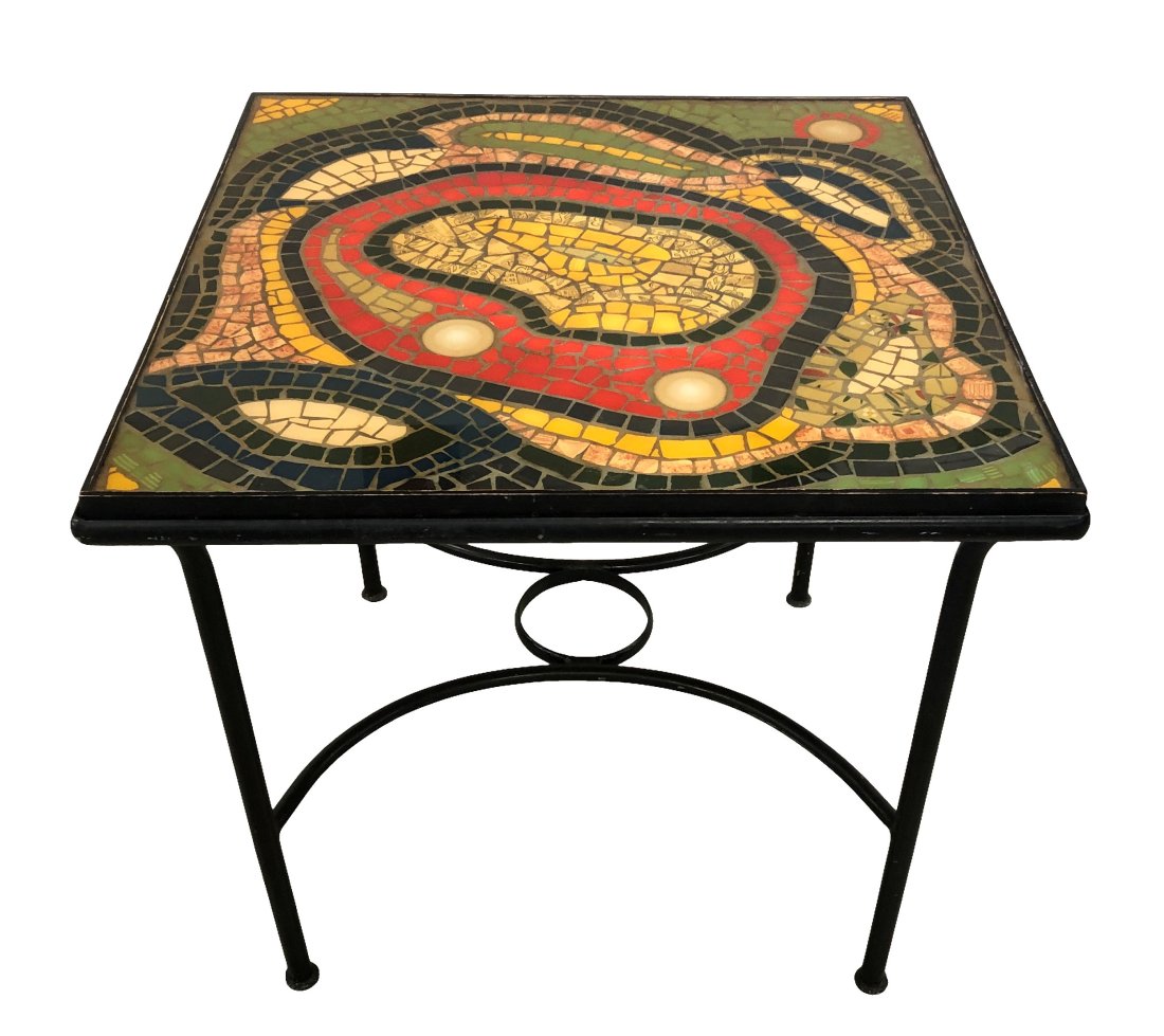 Mosaic tile top Table- Signed (1 of 5)