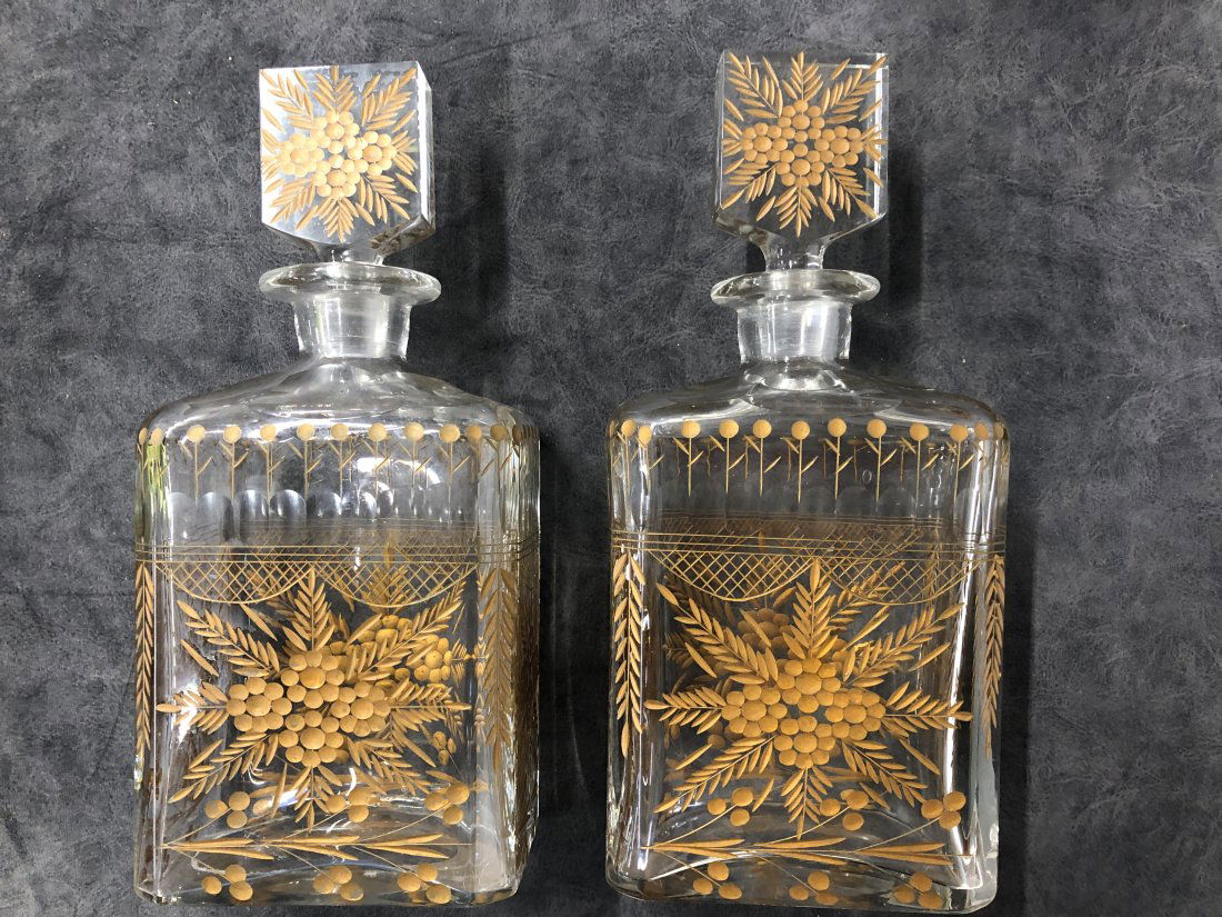 Pair Moser Glass Decanters (1 of 8)