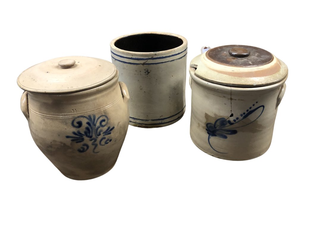 Collection 3 19th Century Salt Glaze Stoneware pottery (1 of 1)