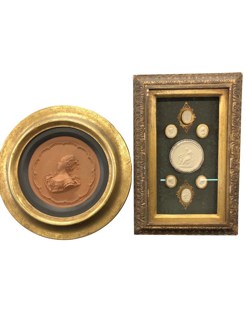Set Framed Grand Tour Plaster Medallions (1 of 7)