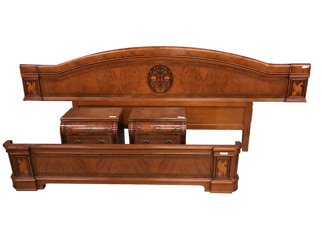 Italain Inlaid Wood Lacquered Bedroom Set (1 of 14)