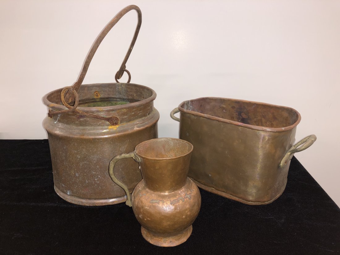 Collection 3 Pieces of Antique Copper (1 of 8)