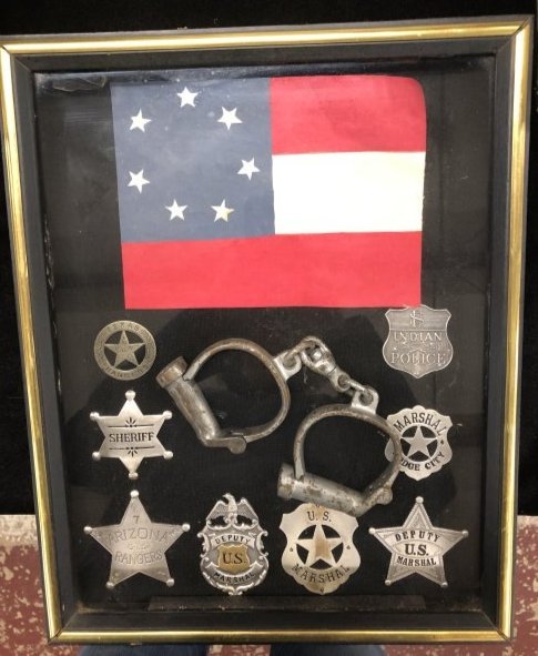 Collection  Vintage Badges, Handcuffs and Replica Flag (1 of 4)