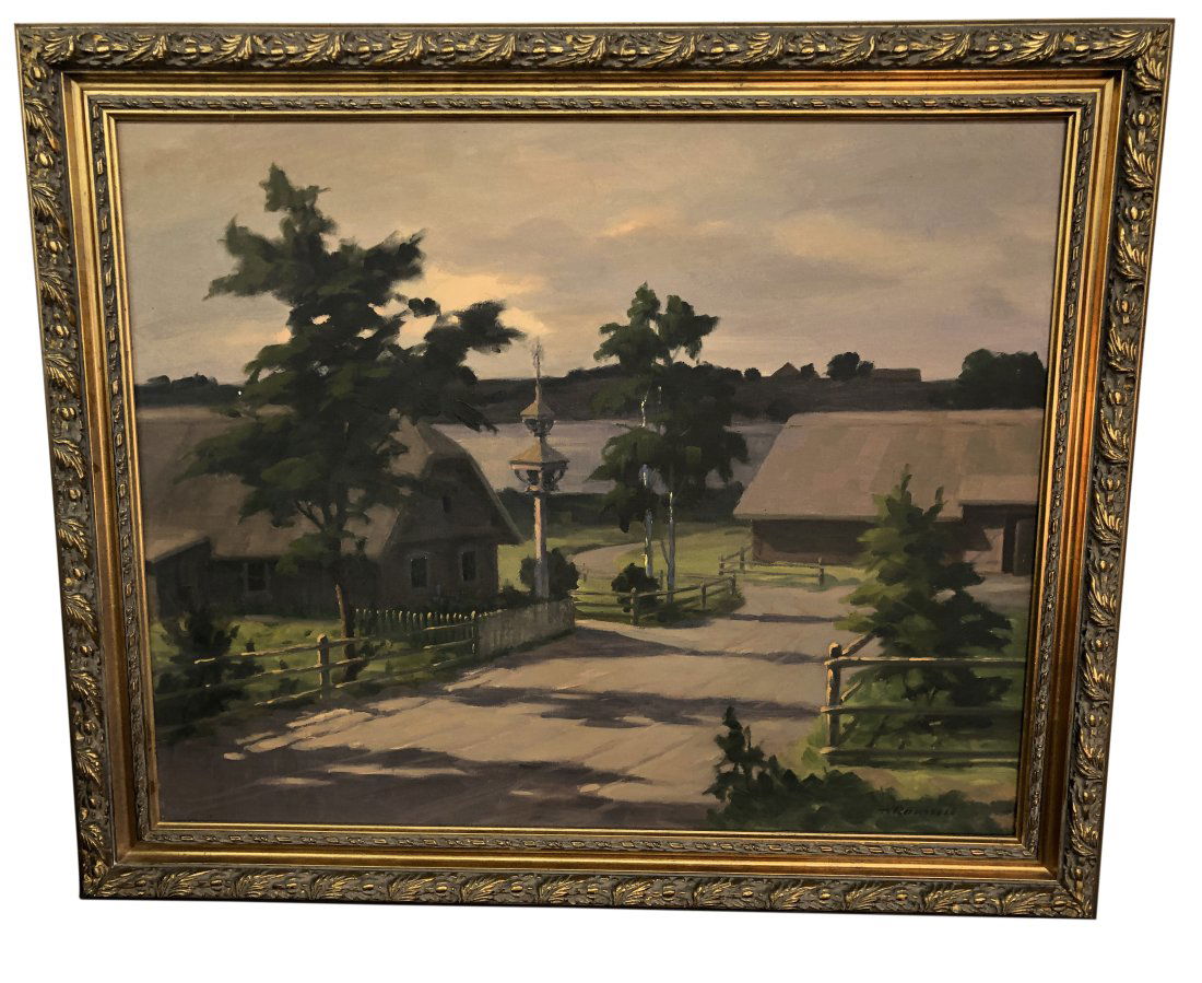 Anatana's Rukstele Signed Landscape Painting (1 of 4)