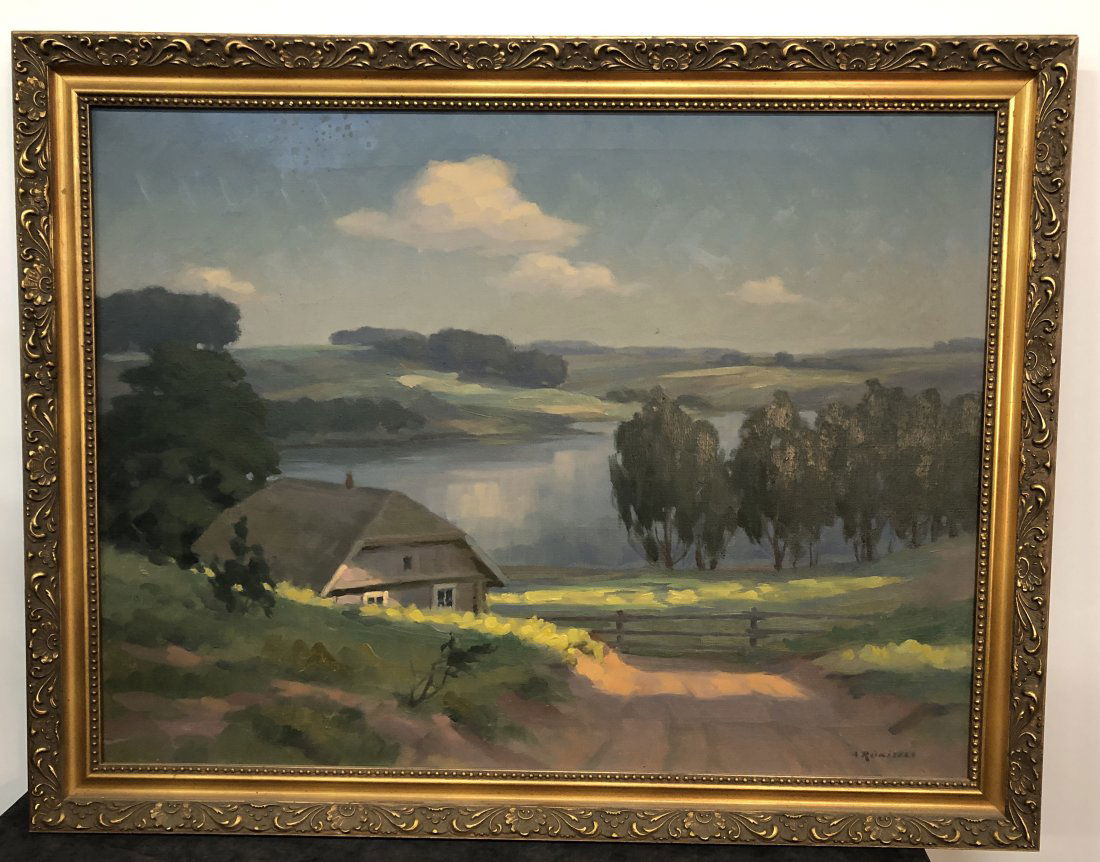 Signed Rukstele Landscape painting (1 of 4)