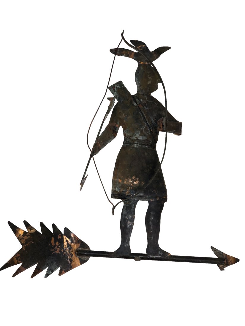 Copper weather vane Top Native American. (1 of 3)