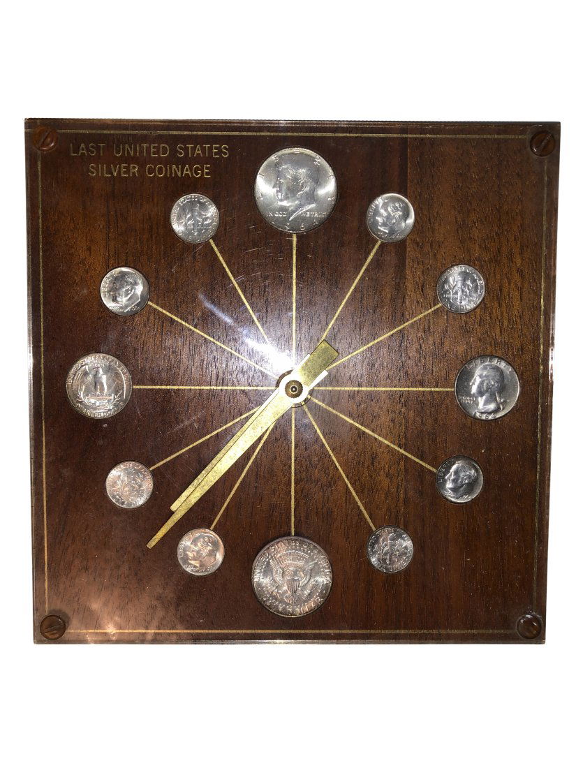 Silver Orbit Us 1964 Silver Coin Numismatic Clock Mcm