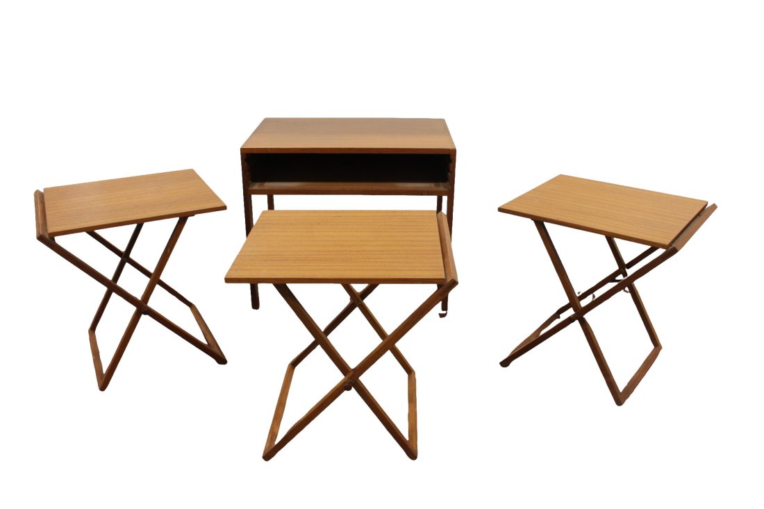 Folding Teak Tables by Illum Wikkelsø for CFC Silkeborg 1960s (1 of 6)