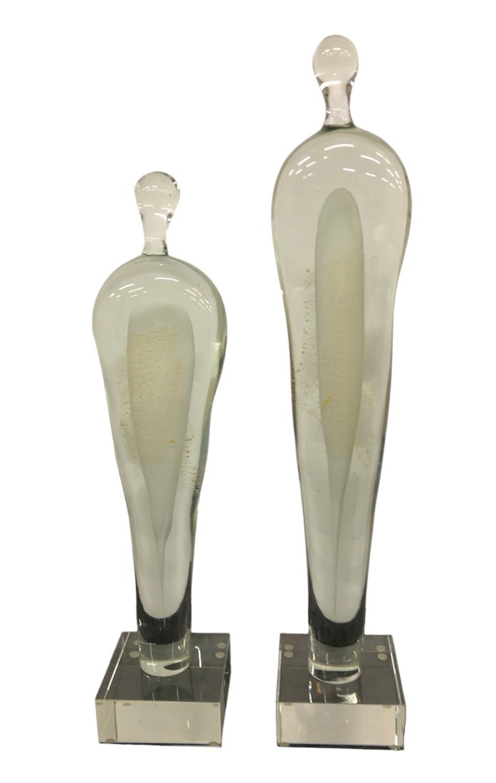 Pair MCM Art Glass Sculptures (1 of 4)