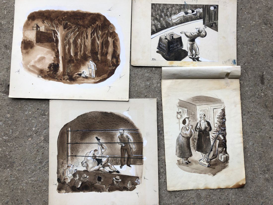 Collection 4 Carl Rose Orginal Illustrations (1 of 5)