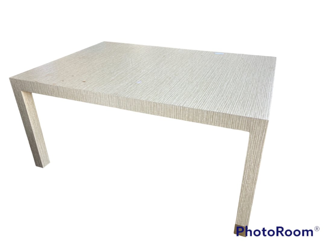 Karl Springer Style Faux Leather Wrapped Dining Table (1 of 4)