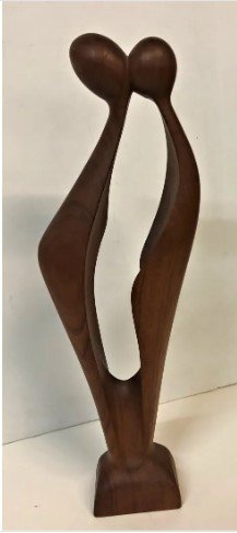Danish Teak Wood Sculptures Signed (1 of 2)