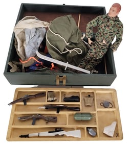 Box of Vintage GI Joe's