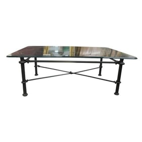 Giacometti Style Glass Top Table