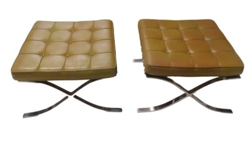 Pair X Base Knoll Ottoman + Cushions