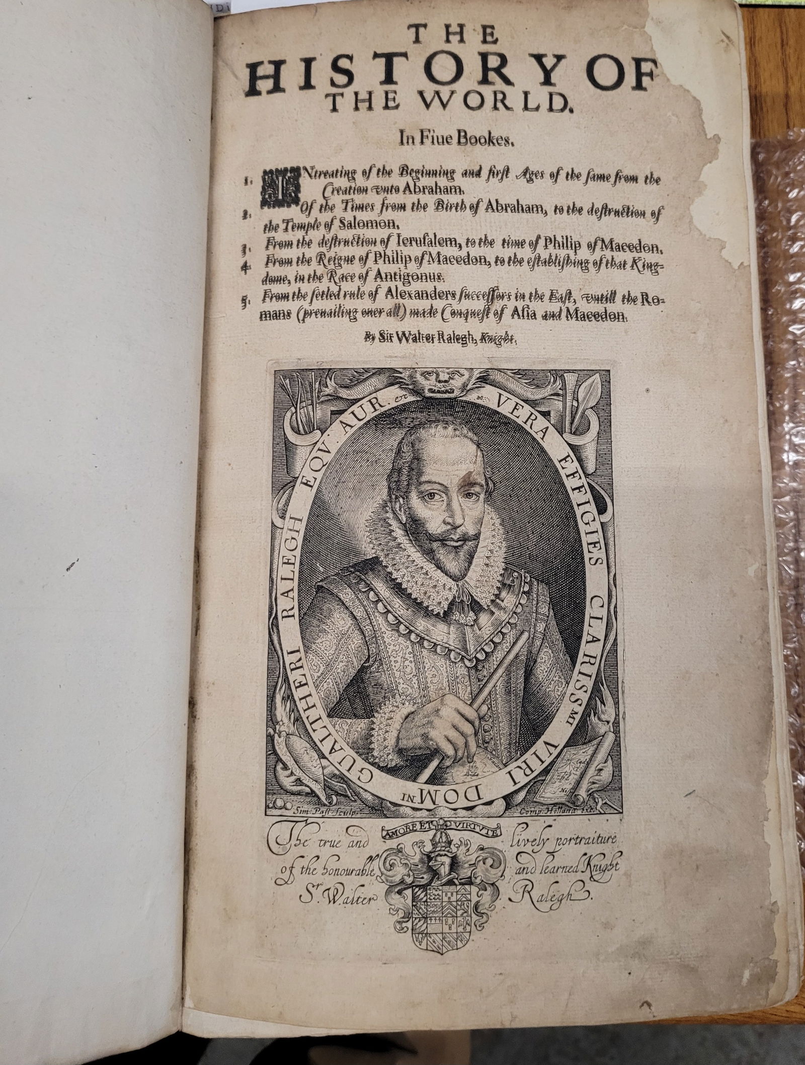 Rare Book Sir Walter Raleigh History of the World 1614 1st  Edition (1 of 5)