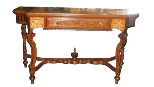Inlaid Vintage Console Table