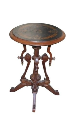 Inlaid Eastlake Nightstand Occasional Table: Inlaid Eastlake Nightstand Occasional Table. Measurements:30 in H20 in W20 in L