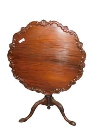 Beautiful Antique Pie Crust Tilt Top Table